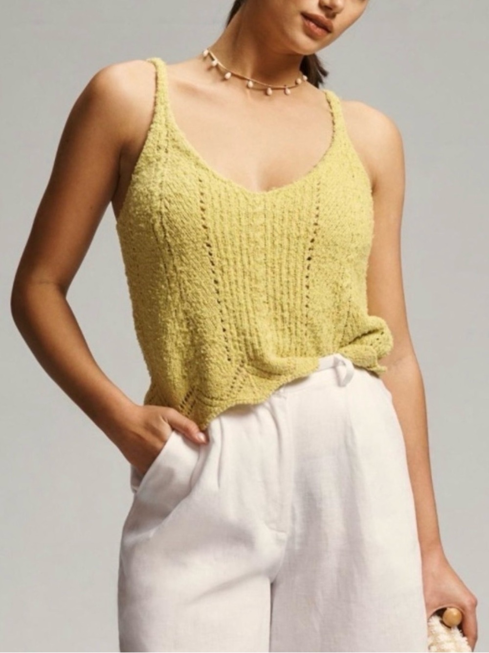 Anthropologie V-Neck Pointelle
Sweater Tank